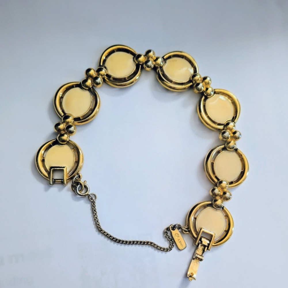 Gold & Cream Monet True Vintage Link Bracelet